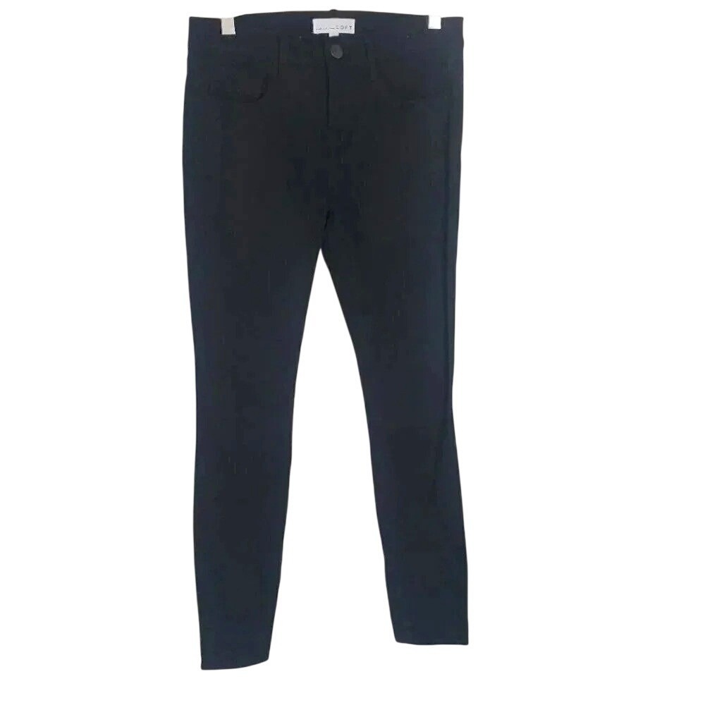 LOFT Legging Jeans 0P 25 Black Skinny Mid Rise Stretch Petite Denim